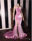 2025 Sweetheart Peach Split Mermaid Satin Prom Dresses