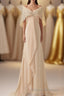 Ruffles Chiffon Long Mother of the Bride Dress with Lace Cape