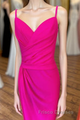 Orange Surplice Neck Backless Long Formal Prom Dress