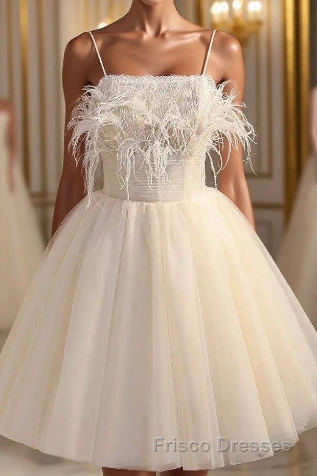 Chic Sleeveless Spaghetti Straps Tulle Princess Homecoming Dress Frisco Dresses Chic Sleeveless Spaghetti Straps Tulle Princess Homecoming Dress Frisco Dresses