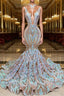 Chic Sequins Mermaid Formal Prom Dress Sparkle Evening Dress On Sale