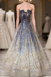 Unique Tulle Lace Long Formal Prom Dress, Tulle Lace Formal Prom Dress, 2