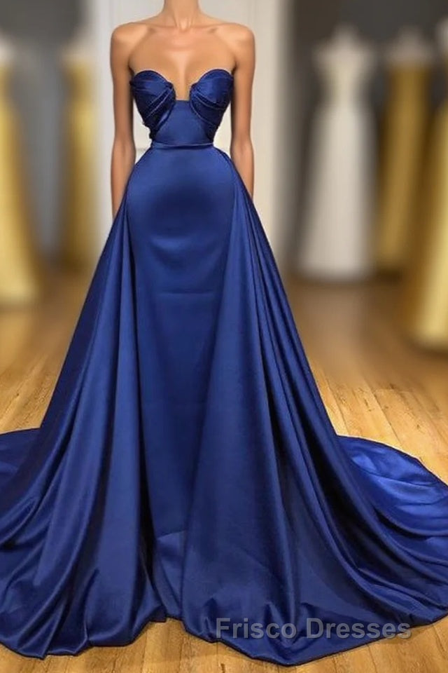 Chic Royal Blue Straps Sweetheart Formal Prom Dress Overskirt With Det Frisco Dresses Chic Royal Blue Straps Sweetheart Formal Prom Dress Overskirt With Det Frisco Dresses