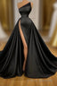 Sexy Black Beadings Formal Prom Dress Long With Split On Sale