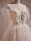 Charming Ivory A-Line Ball Gown Tulle Long Wedding Dresses
