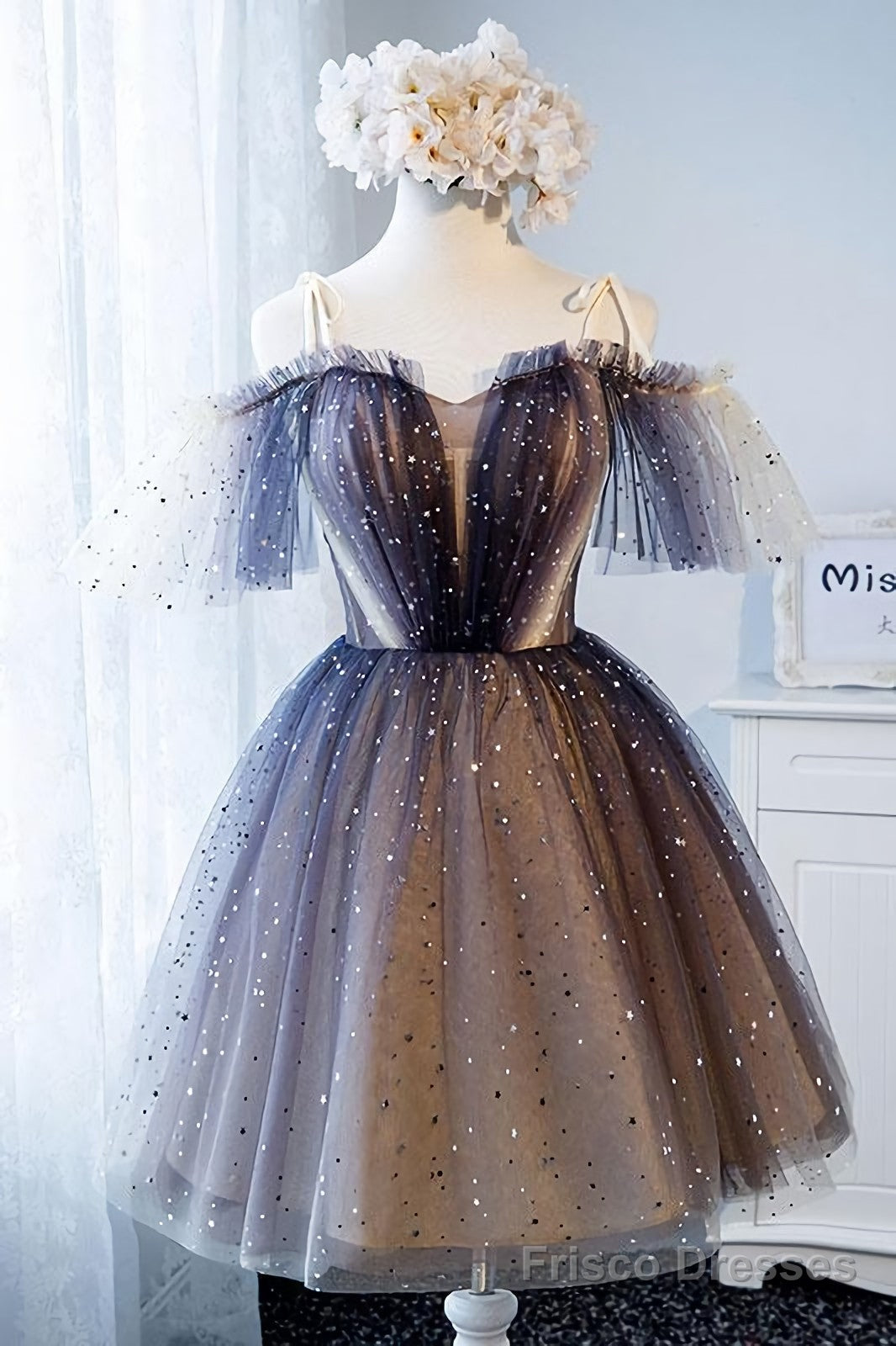 Unique Tulle Off The Shoulder Short Prom Dresses, Lace Up Homecoming D Frisco Dresses Unique Tulle Off The Shoulder Short Prom Dresses, Lace Up Homecoming D Frisco Dresses