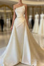 A-line Asymmetrical Beaded Floor-length Open Back Sleeveless Formal Prom Dress