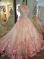 A line ball gown prom dress long evening gown