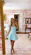 A Line Blue Short Party Dress Cocktail Dresses Homecoming Dress