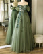A-Line Lace Embroidery Corset Tulle Dress
