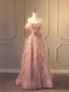 A Line Pink Long Party Dress Glam Prom Dress Formal Gown