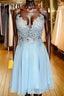 A-Line/Princess Spaghetti Straps Short/Mini Chiffon Homecoming Dress