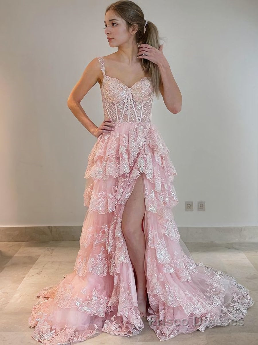 a line princess tulle prom dress Zariah Blush Princess A line Off Shoulder Ruffled Tulle Prom Dress Blush / 12
