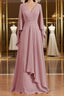 A-Line/Princess V-neck Floor-Length Chiffon Mother of the Bride Dress
