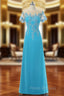 A-line Short Sleeves Chiffon Lace Mother Of The Bride Dress