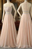 A Line Sleeveless Rhinestone Chiffon Long Formal Prom Dress Floor Length Sparkly