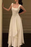 A Line Square Neck Prom Dress Elegant Evening Gown