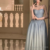 A Line Straps Sequin Prom Dresses Formal Evening Dress