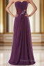 A-Line Sweetheart Pleats Bridesmaid Dress With Crystal