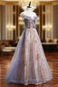 A-line Tulle with Lace Applique Party Dress Tulle Long Formal Prom Dress Formal Prom Dress shops