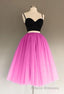 A Line Two Piece Homecoming Dress Short Tulle Formal Prom Gowns