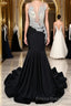 Portrait Trumpet Sweep Train Sleeveless Beading Evening Dresses
