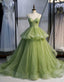 Ball Gown, Green Prom Dresses Vintage Prom Dress