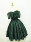 Beautiful Lace Green Off Shoulder Knee Length Party Dress, Homecoming Dress