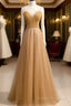 Beautiful Tulle Beaded Sweetheart Party Dress, A-Line Tulle Floor Length Formal Prom Dress