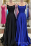 Black And Royal Blue Formal Prom Dress, Formal Gown, Graduation School Party Dress, Winter Formal Dress