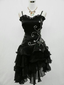 Black Chiffon Beaded Mini Satin Short Prom Dress Homecoming Dress