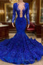 Black Girl Formal Prom Dress Mermaid Long Formal Prom Dress