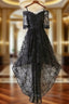 BLACK LACE EVENING Dress BLACK LACE HIGH LOW Formal Prom Dress