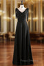 Black Straps Pleats Pearls Formal Prom Dress