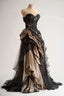 Black Tulle Long Prom Dresses Charming Evening Dress