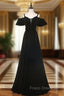 Black Velvet Spaghetti Straps Formal Prom Dress