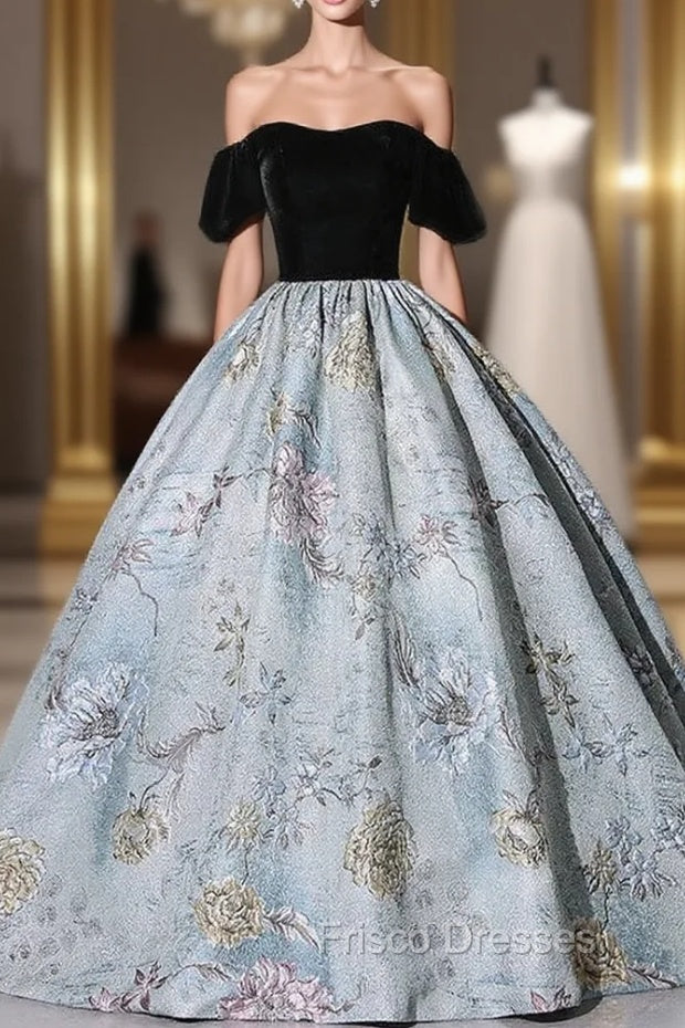 black and blue quinceanera dresses Jacquard Velvet Dress – Frisco Anytime Off Shoulder Sleeveless Beaded Black on Black Suit Color:PINK
