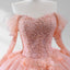 Blush Ball Gown Long Sleeves Sweetheart Quinceanera Dress