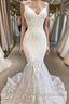 Amazing Appliques Tulle Mermaid Wedding Dress