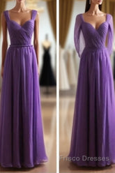 Cap Sleeves Backless Chiffon Formal Prom Dress Bridesmaid Dress