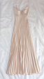 Champagne Spaghetti Straps Long Prom Dress Pleated Evening Dress