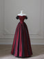 Charming Black And Red Off Shoulder A-Line Prom Dress, Long Party Dress