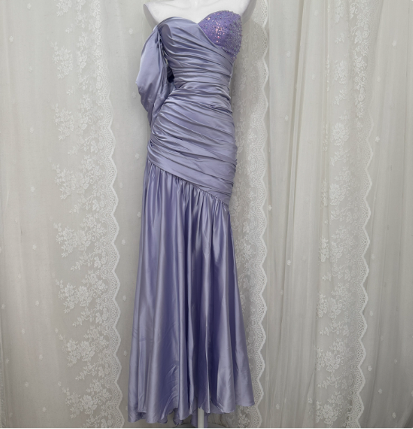 light purple mermaid dress Purple Mermaid Sweetheart Neck Long Prom Dresses With Lace Appliques, MP752