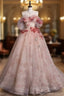 Charming Off The Shoulder Appliques Long Quinceanera Dress Formal Wedding Ball Gown Formal Prom Dress