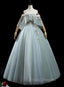 Charming Princess Light Green Tulle with Lace Flowers Formal Prom Dress, Light Green Party Dress