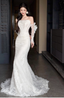 Chic Mermaid Long Wedding Dresses Lace Strapless White Bridal Gowns Appliques Sleeveless Bridal Dresses