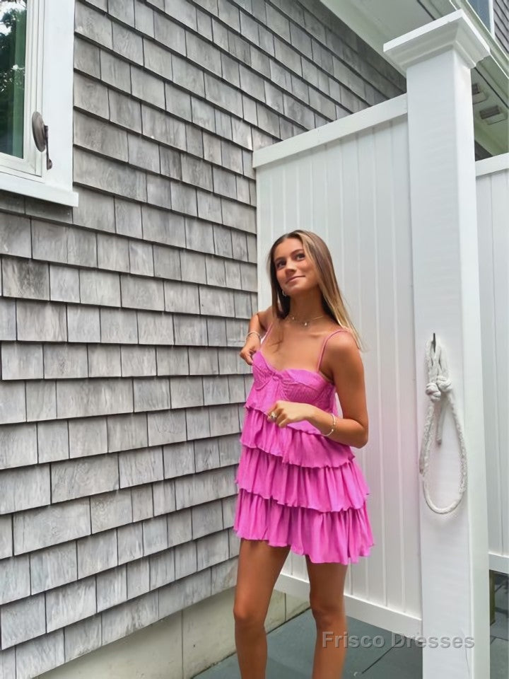 Chic Spaghetti Strap Summer Homecoming Dresses Frisco Dresses Chic Spaghetti Strap Summer Homecoming Dresses Frisco Dresses
