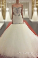 Crystal Beaded Sweetheart Corset Mermaid Wedding Dress