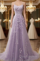 Custom Made Lace Lilac Formal Prom Dress Violet Purple Long Formal Dress