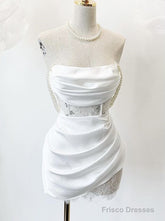 Cute A Line White Strapless Homecoming Dress 18Th Birthday Outfits